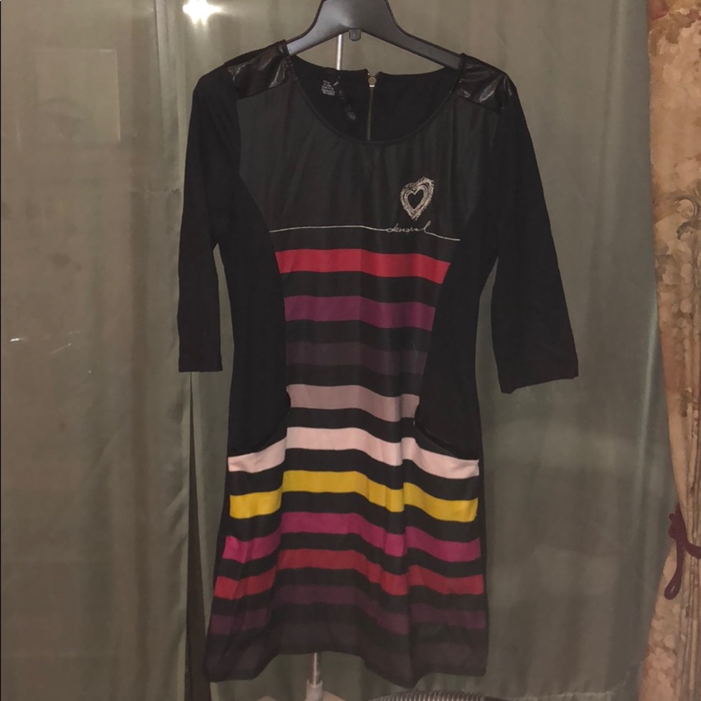 Black Colorful Desigual Dress